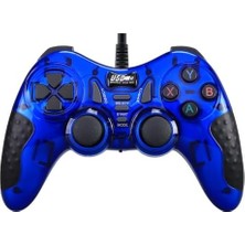 Plus Moda MT40 Çift Analoglu Kol USB Pc Bilgisayar Ps3 Oyun Kolu Gamepad Joystick (Lacivert)