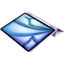 Plus Moda Undeplus iPad Air 11INÇ M2/m3 2025-2024 ile Uyumlu Kılıf Flip Cover Kalem Bölmeli Pc Lila