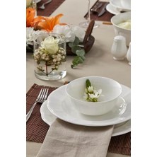 Plus Moda Be Original Leila 30 Parça China Porselen Yemek Takımı – 6 Kişilik, Modern Minimalist Tasarım