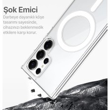 Plus Moda Galaxy S25 Ultra ile Uyumlu Kılıf Şeffaf Kamera Korumalı Uyumlu Telefon Kılıfı