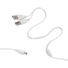 Plus Moda Parcbeny 8861 USB 2xerkek - Mini USB 5 Pin (2.0V) 1.5 Metre V3 Kablo USB 2 A Erkek -Mini USB 5pin Kablo