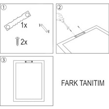 Plus Moda Premium Masif Çam Çerçeve - 3mm Mdf Arkalık - 500 Mikron Kırılmaz Şeffaf Pvc Ön Koruma - Şık ve Dayanıklı Duvar Ahşap Çerçevesi (Siyah, 50CM x 70CM)