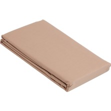 Plus Moda Taç Basic Düz Pamuk Çarşaf, Camel, Tek Kişilik