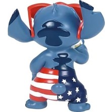 Plus Moda Showcase Lilo ve Stitch Patriotic Summer Stars And Stripes Heykelcik, 13,5 Cm, Çok Renkli