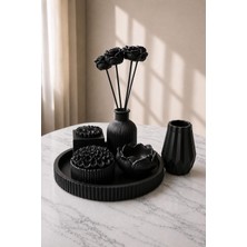 Gizem Design Products Siyah Dekoratif Vazo Seti