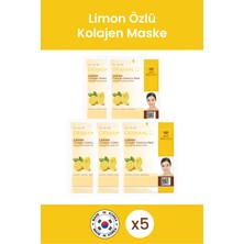 Dermal Aydınlatıcı, Destekleyici ve Nemlendirici Limon Özlü Kollajen Maske 23 gr 5 Adet