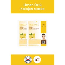 Dermal  Aydınlatıcı, Destekleyici ve Nemlendirici Limon Özlü Kollajen Maske Seti 2 Adet