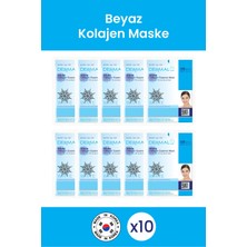Dermal Aydınlatıcı, Nemlendirici, Sıkılaştırıcı Beyaz  Maske X10 Adet