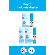 Dermal Ikra Aydınlatıcı, Nemlendirici, Sıkılaştırıcı Beyaz Kolajen Maske 23 gr 3 Adet