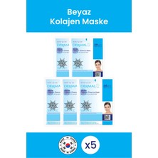 Dermal Aydınlatıcı, Nemlendirici, Sıkılaştırıcı Beyaz Kolajen Maske 23GR 5 Adet