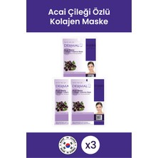 Dermal Sıkılaştırıcı, Nemlendirici Acai Çileği Özlü Kollajen Maske 23 gr 3 Adet