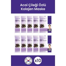 Dermal Sıkılaştırıcı, Nemlendirici Acai Çileği Özlü Kollajen Maske 23 gr X10 Adet