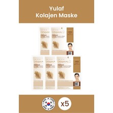 Dermal Aydınlatıcı, Sakinleştirici, Nemlendirici Yulaf Özlü Kolajen Maske 23 gr 5 Adet
