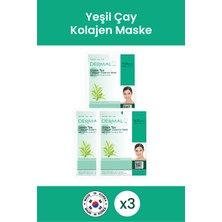 Dermal Sıkılaştırıcı, Nemlendirici Yeşil Çay Özlü Kolajen Maske 23 gr 3 Adet