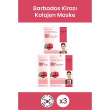 Dermal Yenileyici, Nemlendirici, Besleyici Barbados Kirazı Özlü Kolajen Maske 23 gr 3 Adet