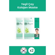 Dermal Nemlendirici Yeşil Çay Özlü Kolajen Maske Seti 23 gr 2 Adet
