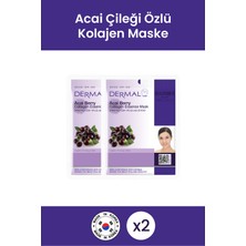 Dermal Sıkılaştırıcı, Nemlendirici Acai Çileği Özlü Kolajen Maske Seti 2 Adet
