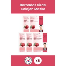 Dermal Yenileyici, Nemlendirici, Besleyici Barbados Kirazı Özlü Kolajen Maske 23GR 5 Adet