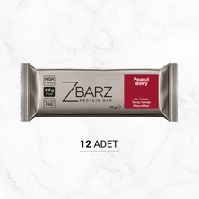 Zbarz Yüksek Protein Bar Yer Fıstığı Turna Yemişi & Cacao Nibs | 12 Adet
