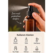 Kozpak 10 Adet Amber Cam Şişe Siyah Sprey Başlıklı