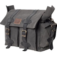 Old Cotton Cargo 7156 Baltimore Suya Dayanıklı Gri Omuz Laptop Okul Seyahat Outdoor Çanta