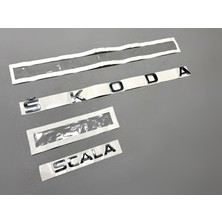 Fabrikasyon 2 x Skoda Scala 19-25 Bagaj Yazısı Büyük Tip Takım