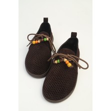 Benetton Kadın Kahve Süet Boncuk Detaylı Loafer Ayakkabı