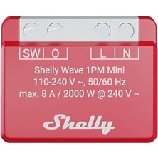 Shelly Wave 1pm Mini Lr Güç Ölçümlü Z-Wave Akıllı Röle