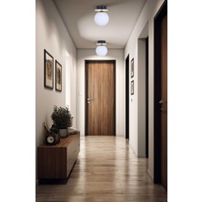UltraMint Şık Siyah ve Beyaz Camlı Modern Plafonyer Avize
