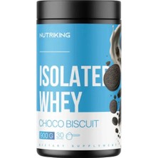 Nutriking Izole Whey 900G 30 Servis Protein Tozu Çikolatalı Bisküvi Aromalı
