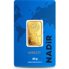 Nadir Gold 24 Ayar Külçe Gram Altın 20 Gr.  - Aynı Gün Kargo