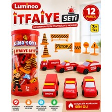 Luminoo Itfaiye Arabaları ve Trafik Bariyerleri Oyun Seti