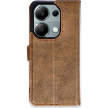 TeknoKapsül Note 13 4g Kılıf S Kapaklı Kılıf - Taba