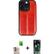 Marsilyan™- iPhone 16 Pro Max Kılıf Zirve Yansıma Serisi - Siyah 360 Mat Full Body Arka Koruyucu + Raze Metal Kamera Lens - Nlgy