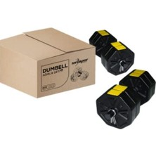 MarkEntegra Tan Spor 20  Dambıl - Kısa Bar - Ağırlık - Vücut Geliştirme Fitness Dumbell Seti Sarı Kapaklı