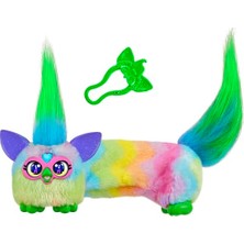 MarkEntegra Furby Dj Furblets Can-Dee-Swirl Mini Elektronik Peluş Oyuncak, Komik Gerilebilir Ses Efektleri ve Müzik, Mobilya, Pembe, Mavi ve Mor Konuşuyor