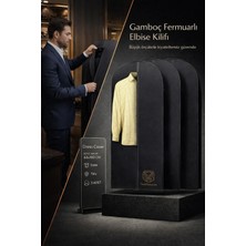 Transformacion 3'lü Set Gamboç Elbise Kılıfı, Fermuarlı Takım Elbise Saklama Kılıfı, Siyah, Nefes Alabilen Tela, 63x100 cm