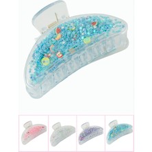 AyrStore Yıldız Şeffaf Mandal Toka 8 cm