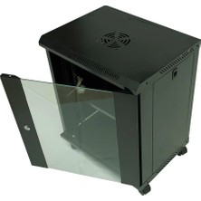 Racksan ML-6412S 12U Duvar Tipi Kabinet (600-530-400) Raf+Fan+Priz