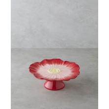 English Home Flowerella Kek Standı 26 cm Kırmızı-Pembe Renkli Parti Malzemesi 1 Adet