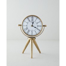 English Home Holy Metal Yuvarlak Masa Saati 31 cm Gold Yüksek Hassasiyetli Mekanizma ile