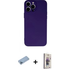 Marsilyan™- iPhone 13 Pro Max Kılıf Ahenk Serisi - Siyah Bilvis 3D Cam Ekran Koruyucu + Shine Kamera Lens Koruma Cam - Mı