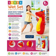 TeknoKapsül Intex Wet Set 44669NP Şişme Ejderha Boks Torbası Çocuk Oyuncağı 94X56 cm Vurmalı Şişme Oyuncak 3 Ya