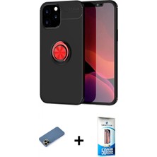 Pileli Store Pilelistore™ iPhone 12 Pro Max Kılıf Yankı Form Prime - Siyah 5d Eko Cam Ekran Koruyucu + Shine Kamera Lens Koruma Cam - Gd