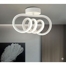 UltraMint Şık Beyaz LED Işıklı Tavan Avizesi, Modern ve Şık Tasarım