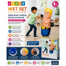 TeknoKapsül Intex Wet Set 44672NP Çocuk Şişme Boks Torbası Oyuncağı Sarı Saçlı Figürlü 94X74 cm Eğlenceli Vurma