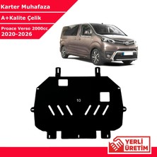3 Tıkla Toyota Proace Verso 2000CC 2020-2026 Çelik Karter Muhafaza Çelik Koruma Sacı A+ Kalite Yerli Üretim