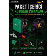 Askaynak 205 Super Plus Inverter Kaynak Makinesi + Ikon Tools KN-KSC-1200 Maske Seti