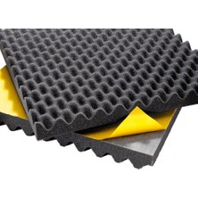 Edm Pazar Yanmaz Yapışkanlı Yumurta Akustik Sünger 50 x 50 cm 20'li Kalınlık 4 cm Müzik Odası İçin