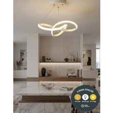 UltraMint Modern 3 Renkli Kar Çiçeği Sarkıt Avize, Salon, Mutfak, Çocuk Odası, Antre